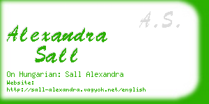 alexandra sall business card